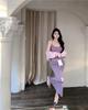 Pure Desire Style Sexy Peach Pink Dress Women's Summer Inner with Bottom Suspender Long Dress Tight Fish Tail Hip Skirt