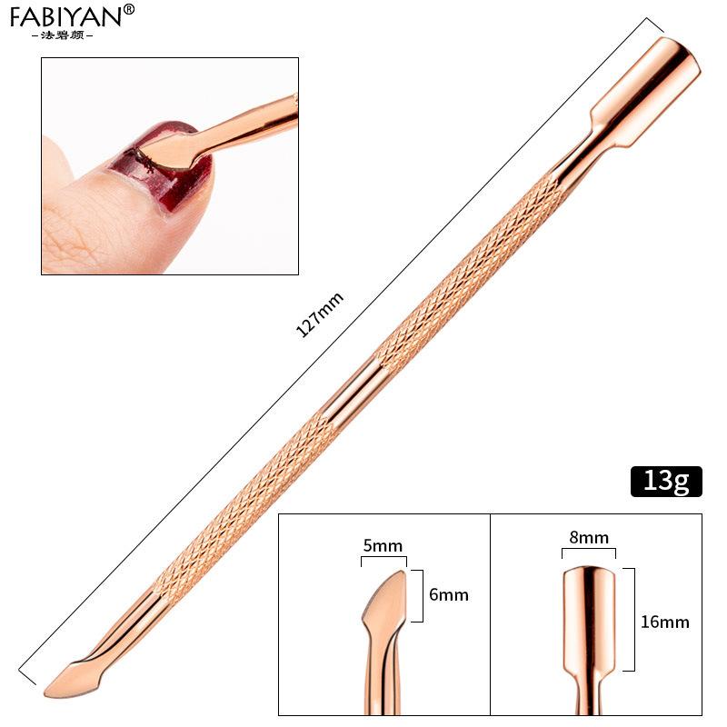 1 buc. Dispozitiv de împingere a cuticulelor din oțel inoxidabil cu două capete Dispozitiv de îndepărtare a împingerii pielii moarte pentru pedichiură, manichiură, instrument de curățare a unghiilor