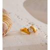 Yhpup Size 678 Stainless Steel Shiny Cubic Zirconia Casting Ring 18K Gold Color PVD Plated Charming Finger Jewelry