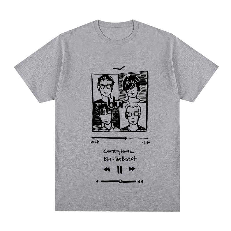 Blur Country House Vintage T-shirt Music Britpop Band Coffee Tv Milk Concert Tour Cotton Men T Shirt New Tee Tshirt Womens Tops