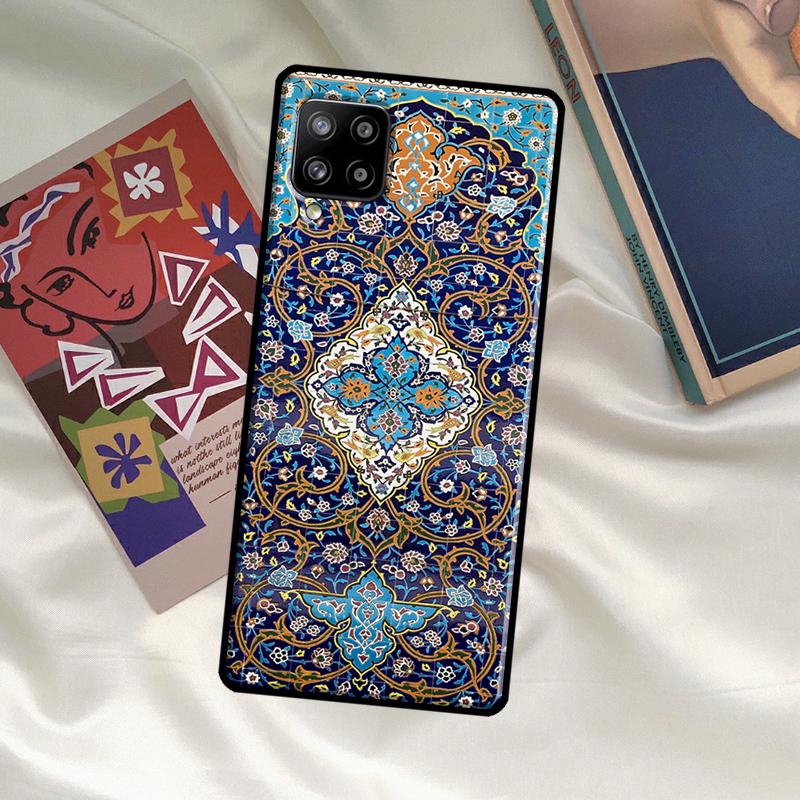 Persian Carpet Floral Pattern Case For Samsung Galaxy A54 A06 A05 A16 A26 A36 A56 A53 A32 A52 A33 A13 A55 A35 A15 A14 A34