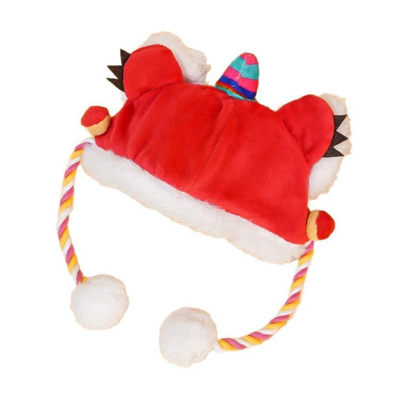 Pet New Year Tiger Head Hat Autumn and Winter Warm Dog Cat Funny Transformation Hood