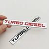 3D Chrome Metal Car Sticker Logo TURBO DIESEL Emblem Rear Trunk Fender Badge Decal For Isuzu Kia Hyundai Toyota Ford Accessories