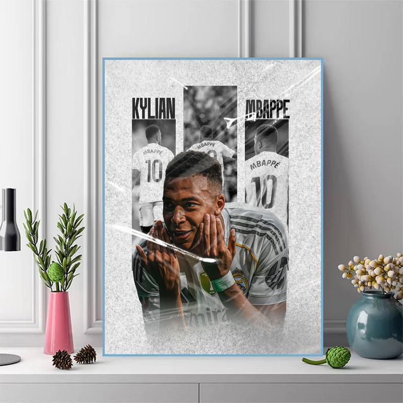 Kylian Mbappé Pattern  3pcs 100% Round Full Drill 5D DIY Diamond Painting Embroidery Cross Stitch Rhinestone Décor
