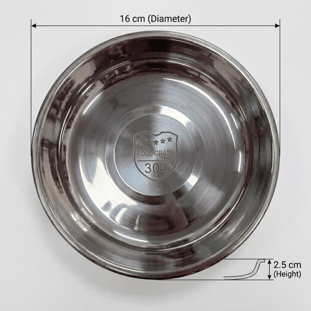 Circular Round Metal Plate Polished Surface Food Dish Tray Tableware Plate Food Serving 16cm
