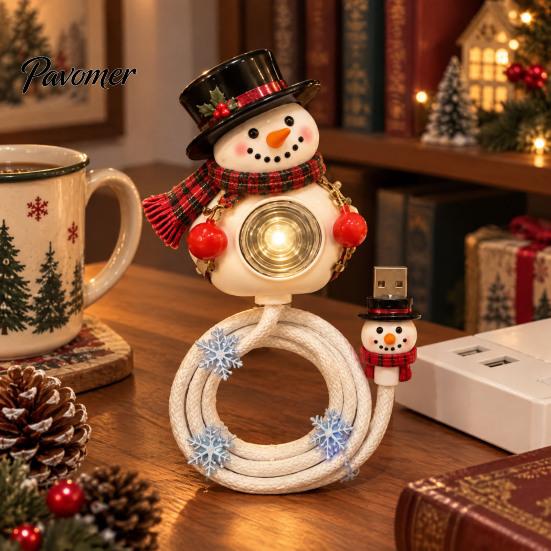 Seasonal Home Decor Ornaments Christmas Projector Light, USB Powered Snowman Ceiling with 6 Patterns, Festive Desktop Light Fixtures Flexible Holiday