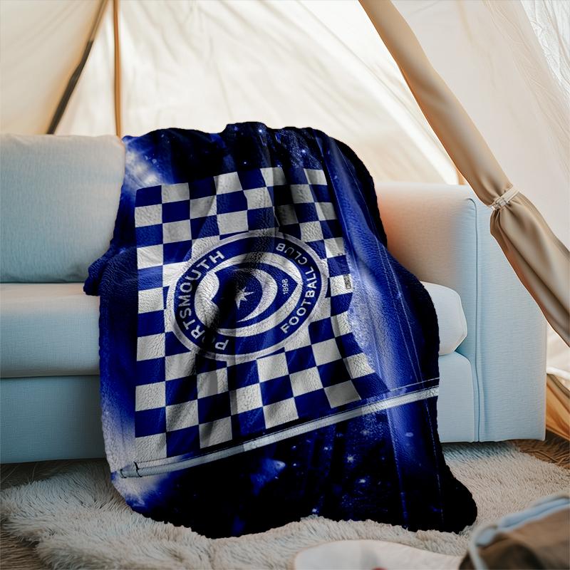 1PC Ports Fc Crest Printed Soft Flannel Blanket Throw for Adult Bedroom Living Room Sofa Camping Travel Fan gifts Christmas Gifts
