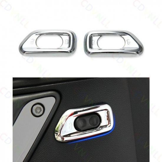 Interior Door Handle Lock Switch Trim For Jeep Wrangler JK 2011-17 Chrome Silver