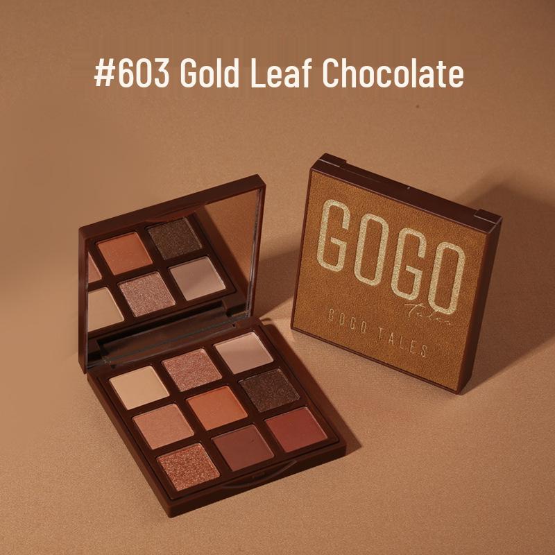 

Introducing: GoGoTales Christmas Chocolate Eyeshadow Palette – Matte Earth Tones, 9 Colors. Perfect for festive, warm looks.
