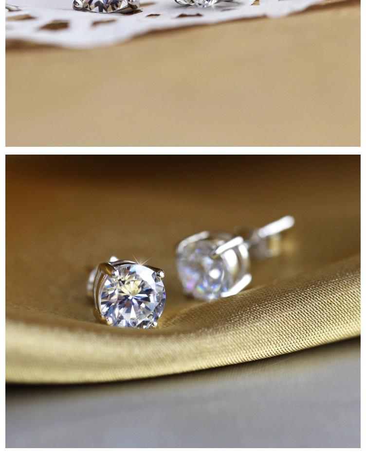 Four-legged Cubic Daily Silver Mini Cubic Earrings, Pretty Earrings, Fashion Earrings, Women's Earrings, Earrings Gifts