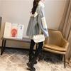 Autumn and Winter Faux Lambskin Coat Women's Korean Sweatshirt Thickened with Fleece Versatile Mid-length Large-sized Winter Coat