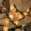 1.5m 10-LED Rose Flower String Light Romantic Festival Wedding Decorative Lamp,2A Constant Light