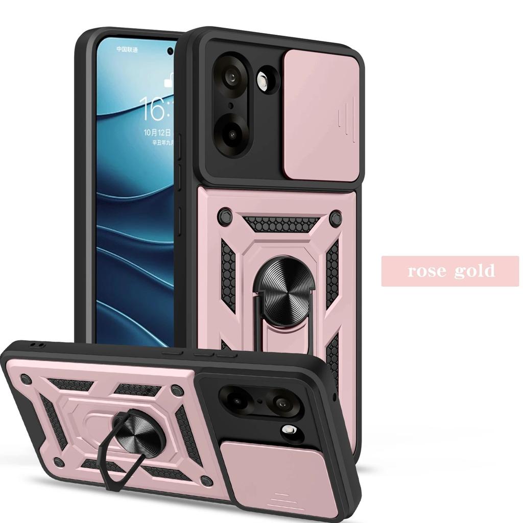 Rüstungs-Ständer-Hülle Für OnePlus Nord 5 CE 5 CE5 5G Abdeckung Linsenschutz Mit Ring Magnetischer Halter Coque Fundas Capa