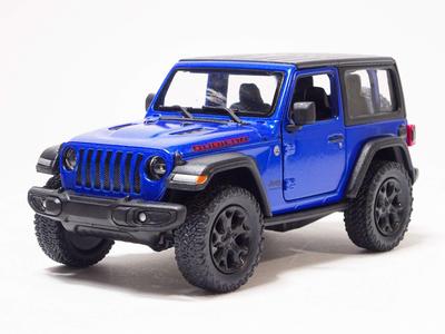 Kinsmart Jeep Wrangler Rubicon Blau Hardtop Miniaturauto KT5412B 1/34