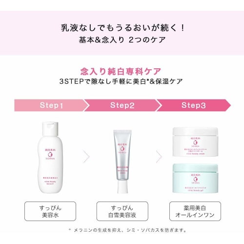 Medicinal Junpaku Senka No-makeup Pure White Cream All-in-One 100g (Quasi-drug)