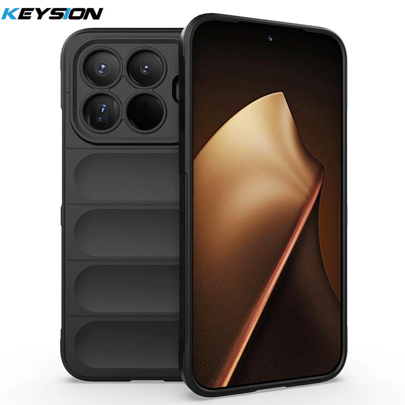 

KEYSION Противоударный матовый чехол для телефона повышенной прочности для Xiaomi 15T Pro 5G Нескользящая мягкая силиконовая задняя крышка для телефона для Xiaomi 15T 5G for Xiaomi 15T Pro чёрный