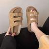 Drag open toe original cool summer non-slip slippers autumn new beach beach one word thick bottom retro