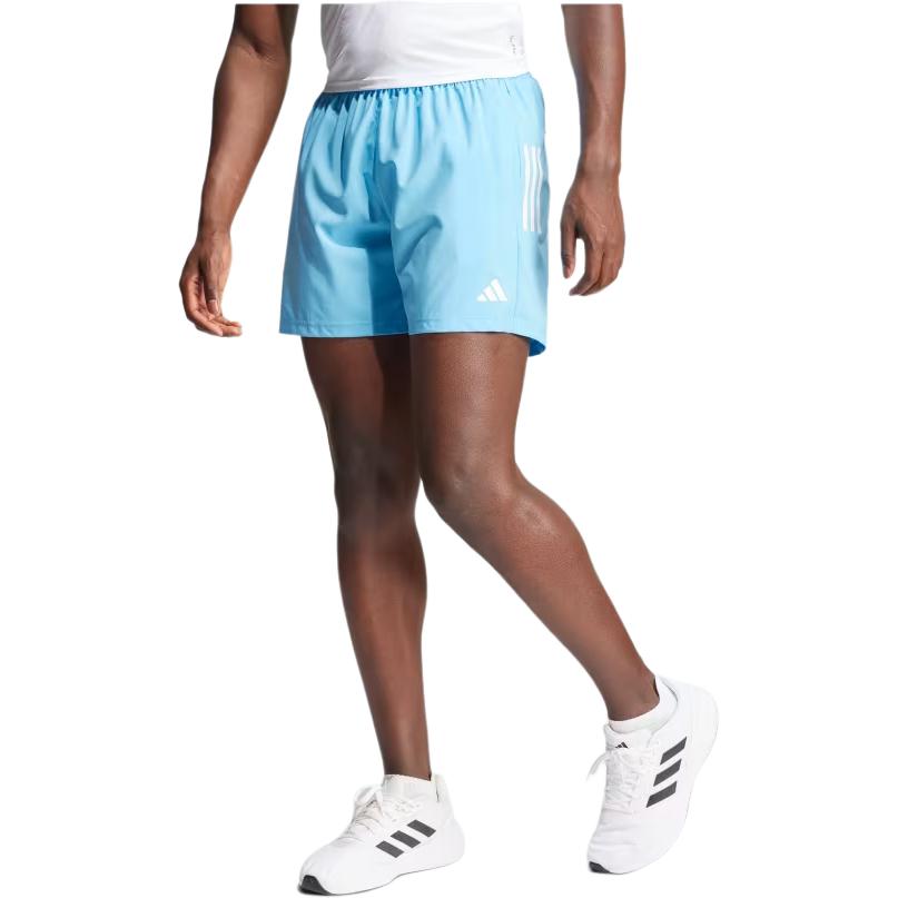 Adidas Striped Logo Print Elastic Waist Casual Shorts Men Shorts Light-Blue IY0713