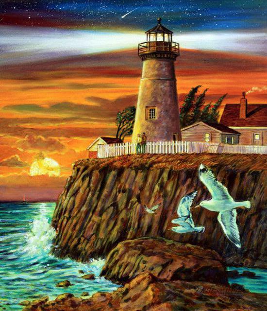 RUOPOTY Paint By Numbers Tower Landscape Wall Art Unique Gift Acrylic Home Decor Hand Painted Coloring Seaside For Living Room