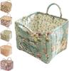 Boho Fabric Storage Basket, Floral Laundry Baskets,Decoration Large Capacity Storage Baskets, Portable Folding Storage Bag for Clothes and Sundries