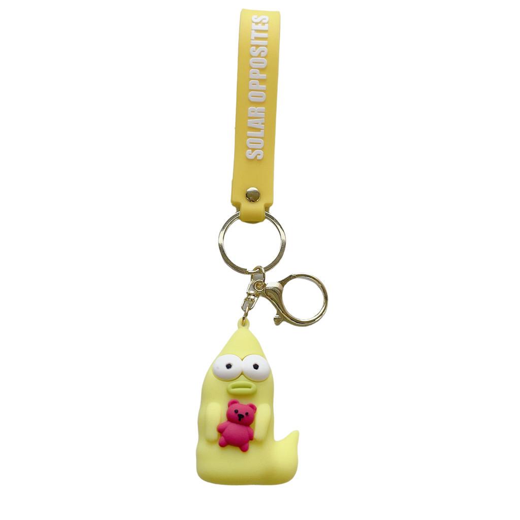 Creative Cartoon Alien Keychain Pvc Keyring For Fun Gift Ideas Unique Modern Art Style
