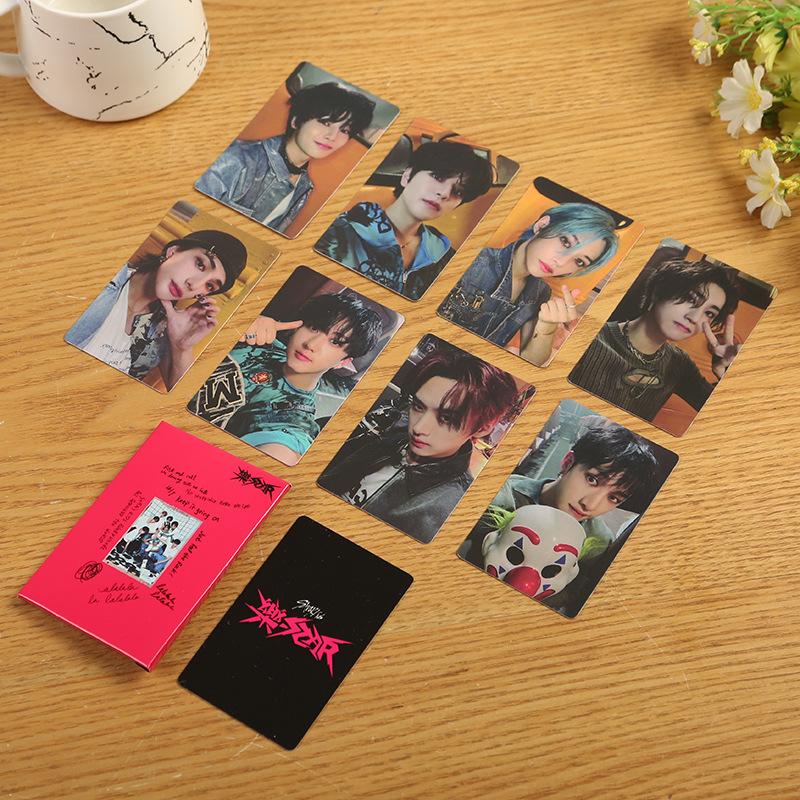 Skzoo Stray Kids Rock Star Album Same Style Photocards Hyunjin Han Idol Collectible Lomo Cards Fan Merch For Fans Collection Kid Friendly Entertaining