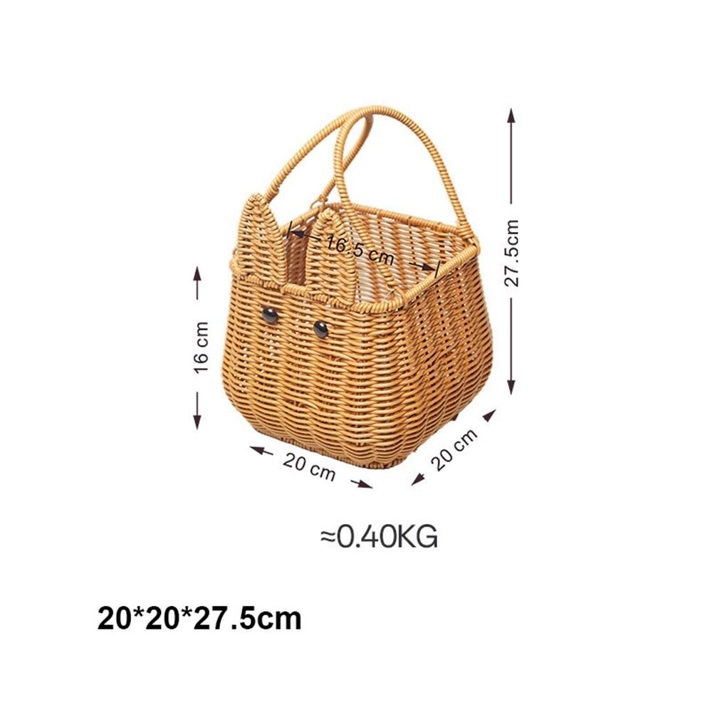 New Portable Imitation Rattan Woven Basket Handwoven 5 Styles Bread Fruit Tray Storage Basket Sundries Organizer