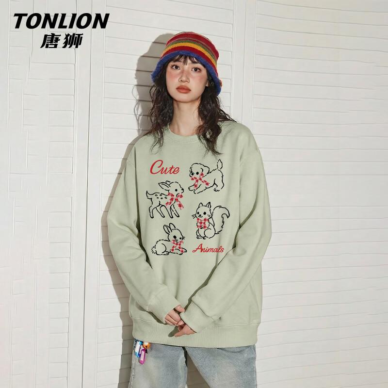 TonLion Women's Round Neck Long Sleeve Sweatshirt