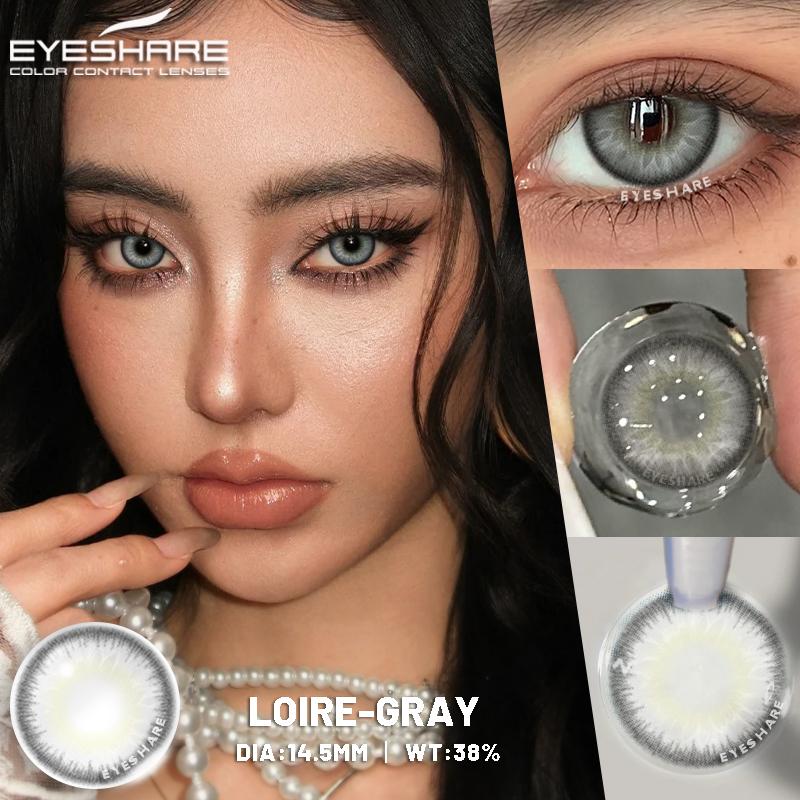 1 Pair New Colorful Contact Lenses for Eyes Blue Eye Lenses Beautiful Pupil Yearly Gray Lenses Cosmetic Green Contacts