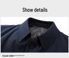 Men's Duck Down Lapel Jacket: Business Casual Warm Coat for Middle-Aged & Elderly
