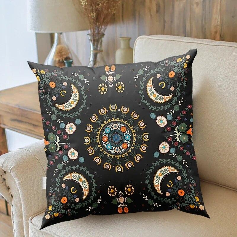 Mondphasen Pflanzen Blumige Mysterium Dekoration Kissenbezug Sofa Stuhl Kissenbezug Schlafzimmer Zuhause Umarmungskissenbezug
