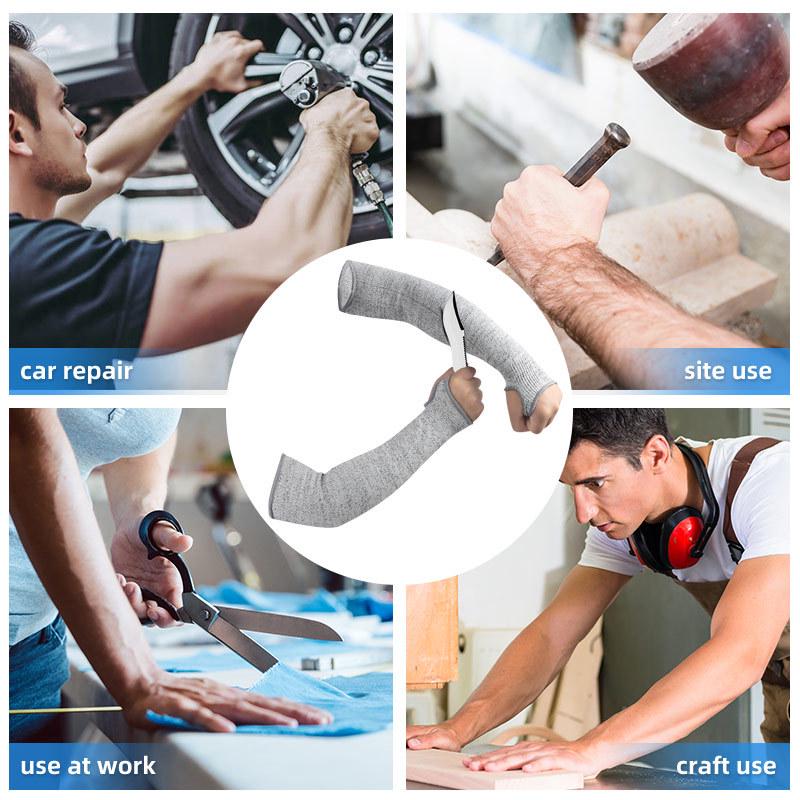 Multi-purpose PE Cut-resistant Arm and Wrist Guards for Glass Handling and Cutting Protection