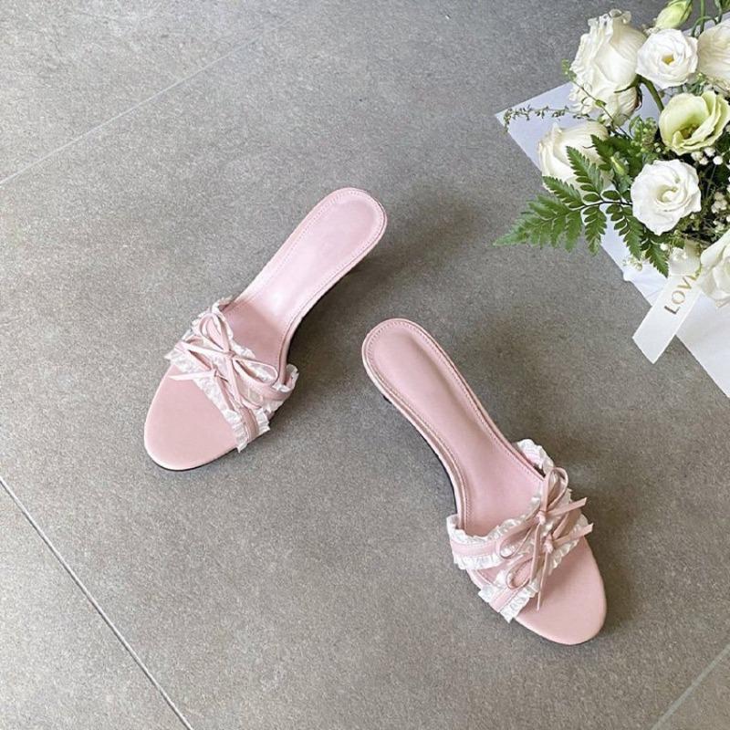 

One-piece Sandal, Versatile Women s Low-heeled Flip-flop Shoes 40 рожевий