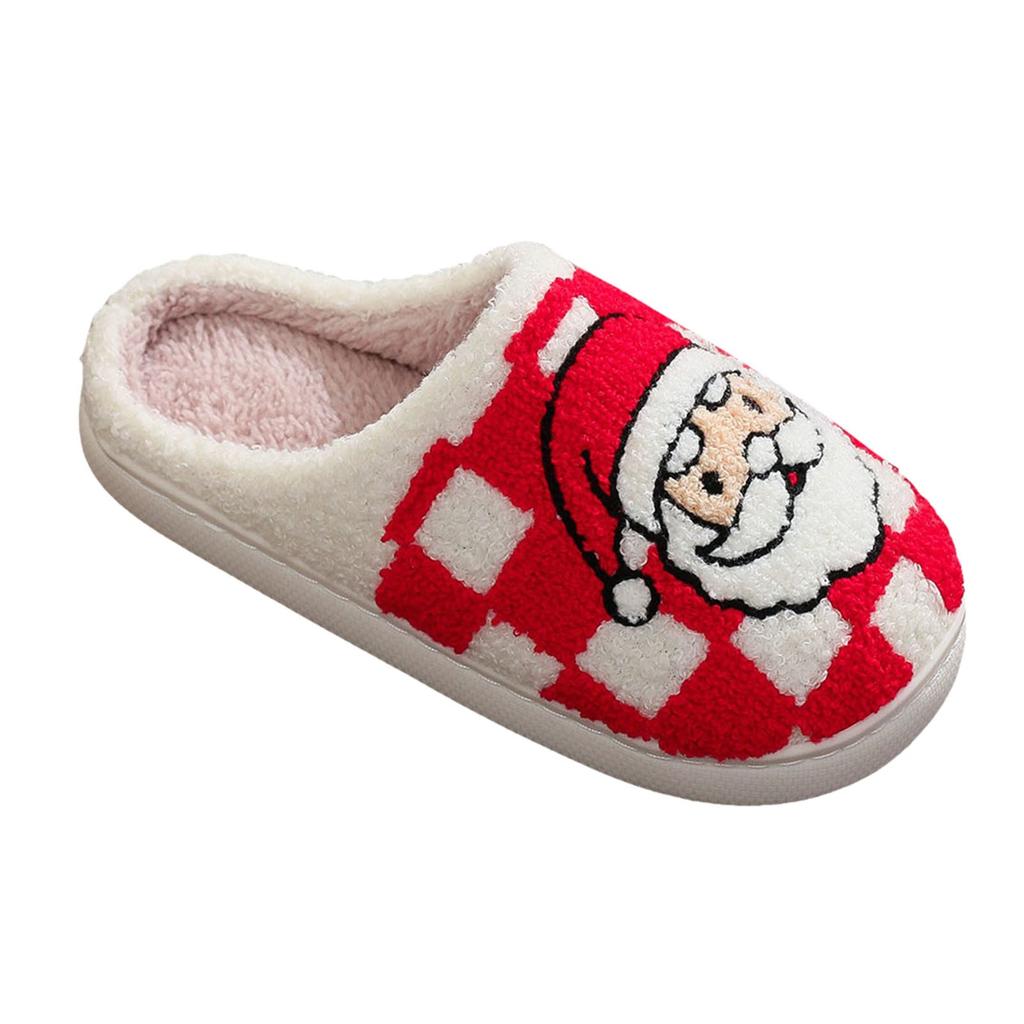 Christmas Cute Slippers For Women Fashion Classic Pattern Printed Slipper Casual Cotton Comfy Breathable Shoes Party Supplies