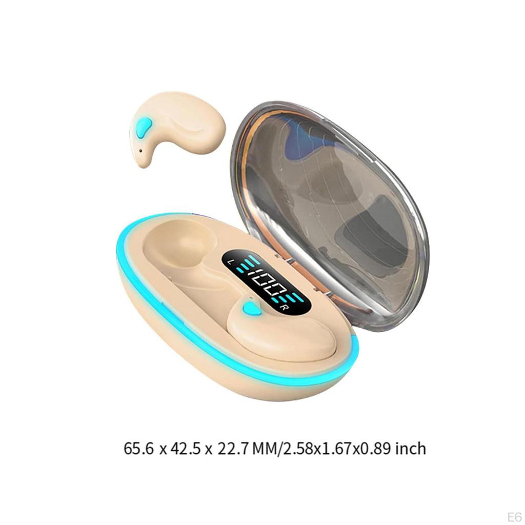 Earbuds Earphones In Ear for Work Travel Ergonomic Portable with Charging Case Headphones