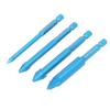 4-teiliges Set Mauerbohrer Multifunktional Blaue Farbe Glasbohrer für Beton Glas Marmor
