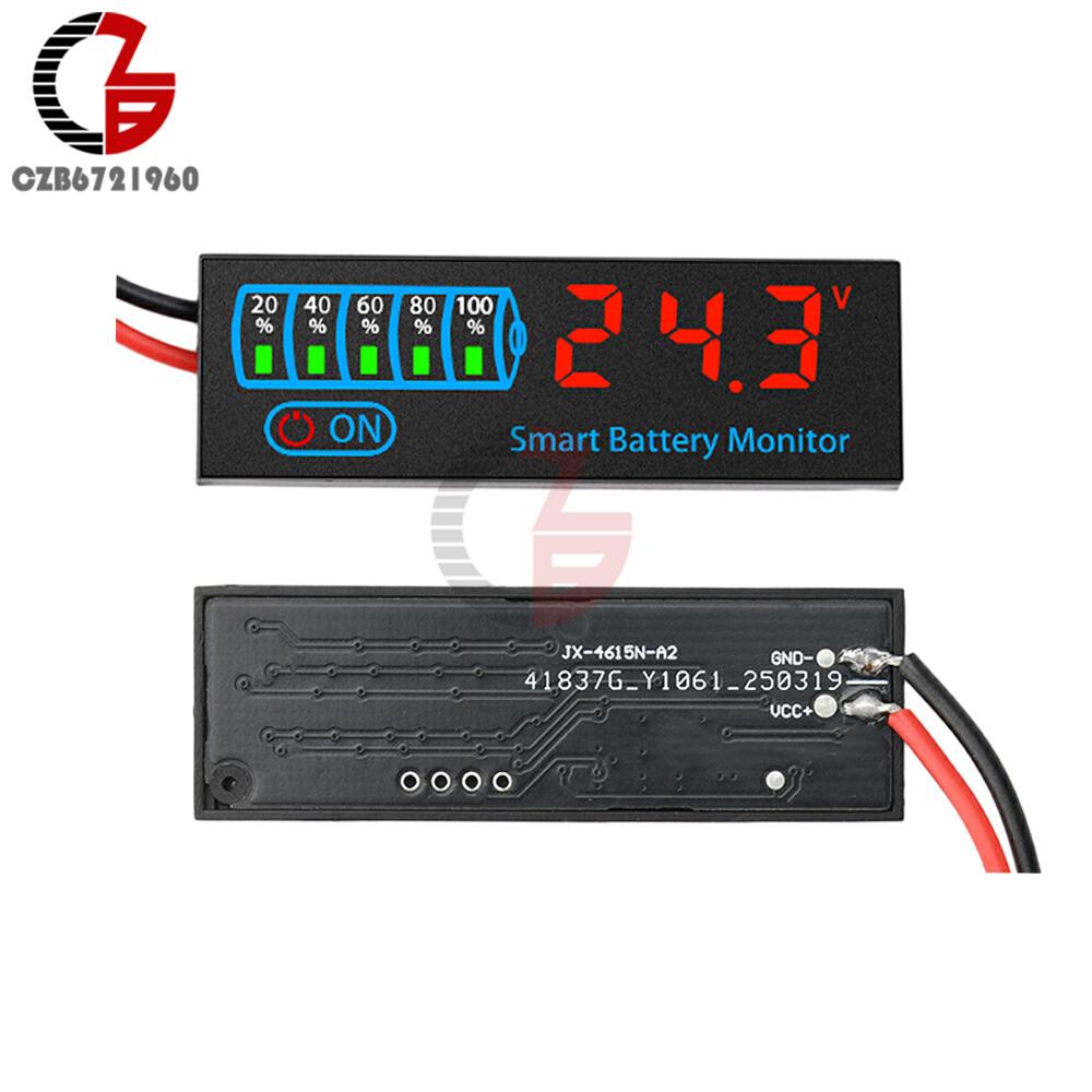 

3S-14S DC7-55V Battery Level Indicator 12V 24V 36V 48V 18650 Li-ion Lipo Lithium Lead Acid Battery Capacity Tester Voltage Meter