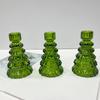1PC Romantic Tabletop Candle Base with Tree Design Christmas Tree Glass Candle Holder 13.2x8.1cm