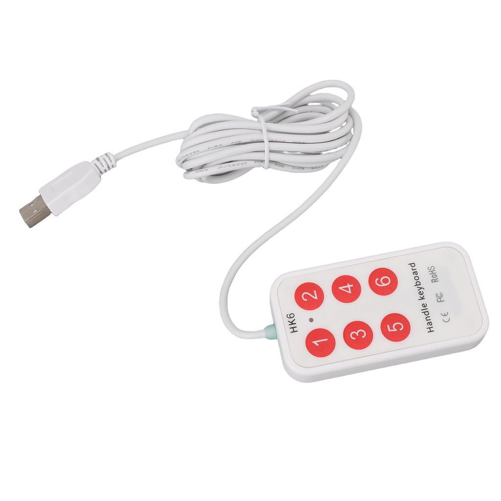 6 Keys Keyboard USB Plug and Play Multifunction Programmable Macro Keyboard for Gaming Work