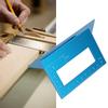 45Celsius90 Degree Multifunctional Aluminum Alloy Angle Ruler Marking Gauge Woodworking Tool (Blue)