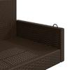Hanging Swing Bench Brown 119x56x48 cm Poly Rattan