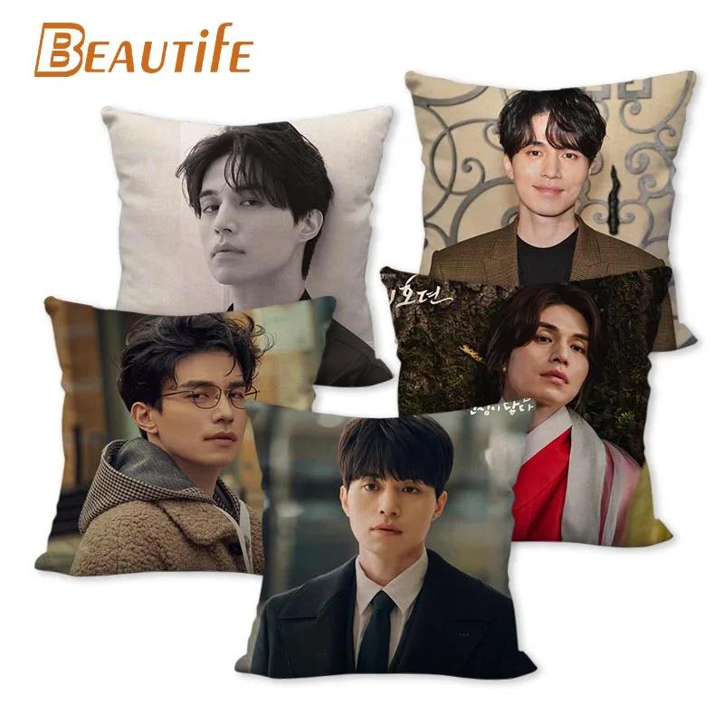 Custom Lee Dong Wook KPOP Pillowcase Wedding Decorative Cotton Linen Pillow Case For Home Pillow Cover 45X45cm One Side