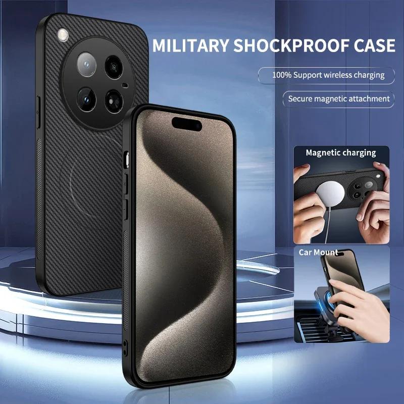 Magnetic Silicone Case For Infinix Zero 30 40 4G 5G Wireless Charging Carbon Fiber PU Leather Anti-Drop Soft Cover Phone Cases