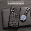Genuine Cowhide Crocodile Skull Half Package Leather Case for Honor 30/30 Pro/30 Youth Edition - Protect Your Phone In Style!