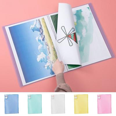 A3 30Pages Painting Storage Book Data Organizer Clear Pockets Photo Album Folder Stationery Tool Large Capacity