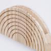 Wooden Wall Vase for Dried Reed Flowers Modern Farmhouse Wall Hanging Planter Half Circle Shaped Boho Wall Decor for Indoor Entryway Hallway Bathroom