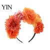 Halloween Hair Accessory 3D Flowers Hoop, Party Headband, Simulated Flower Hairband Rose Headband for Vacation Dance Accessories Gift