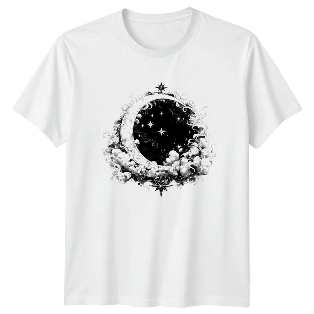 Crescent Moon Starry Sky Celestial TShirt Magic Witchy Tee S