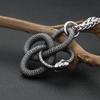 Punk Hip Hop Ouroboros Snake Pendant Men's 316L Stainless Steel Gothic Biker Vikings Animal Necklace Party Jewelry Dropshipping
