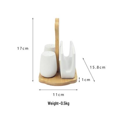 LISM Ceramic Condiment Set & Tissue Holder
